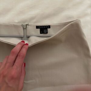 Theory Cream Pencil Skirt for Work